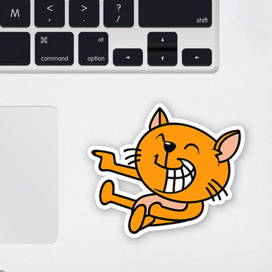 Laughing Cat  Laptop Sticker