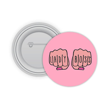 Lady Boss Hands Pin-back Button Badge