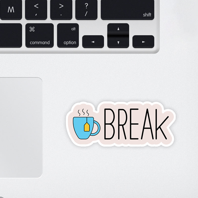 Tea Break Laptop Sticker