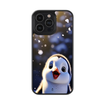 Jolly Penguin Glass Case