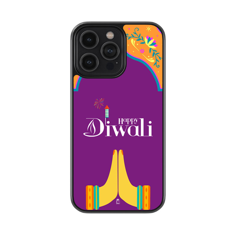 Happy Diwali Glass Case