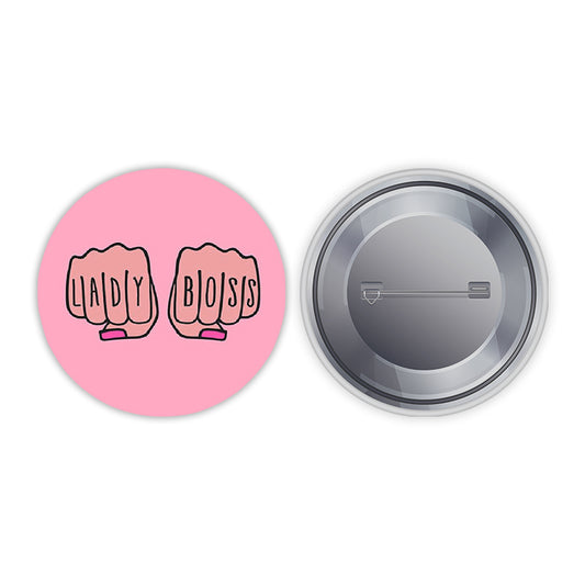 Lady Boss Hands Pin-back Button Badge