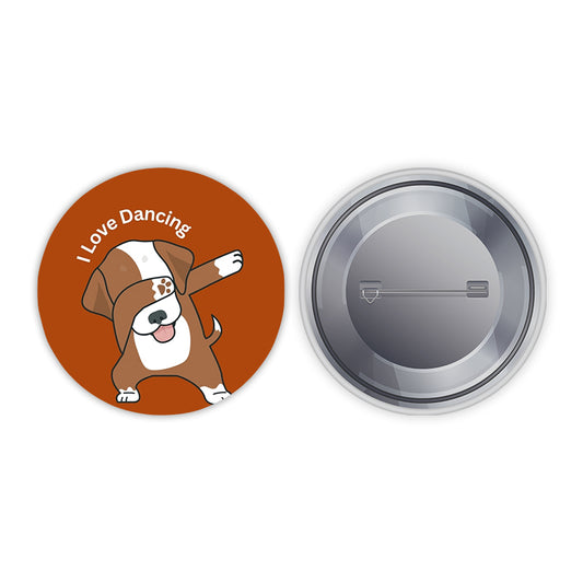 I Love Dancing Pin-back Button Badge