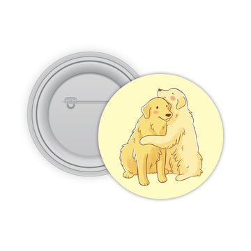 Happy Couple Pin-back Button Badge