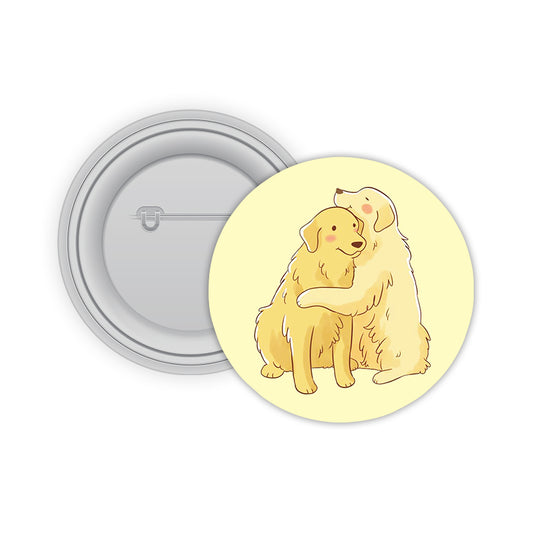 Happy Couple Pin-back Button Badge