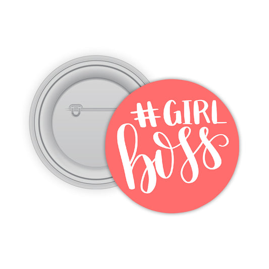 Boss Girl Pin-back Button Badge