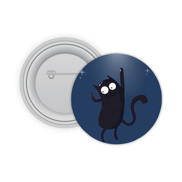 Dancing Cat Pin-back Button Badge