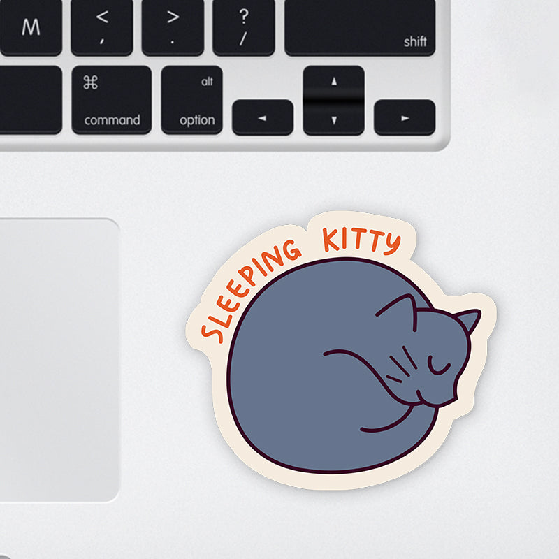 Seeping Kitty Laptop Sticker