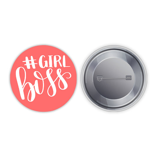 Boss Girl Pin-back Button Badge