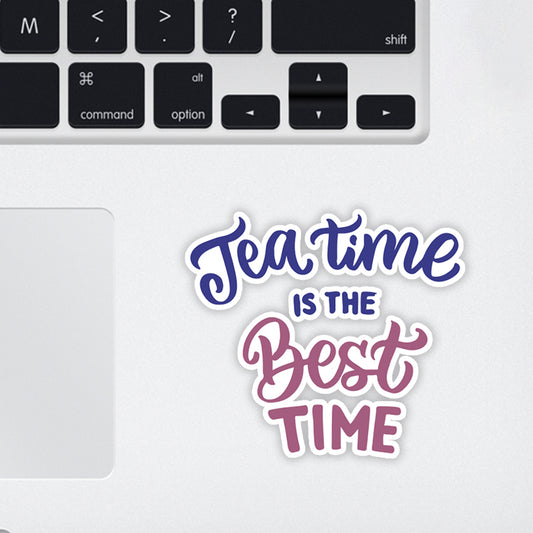 Tea Time is the Best Time Laptop Sticker