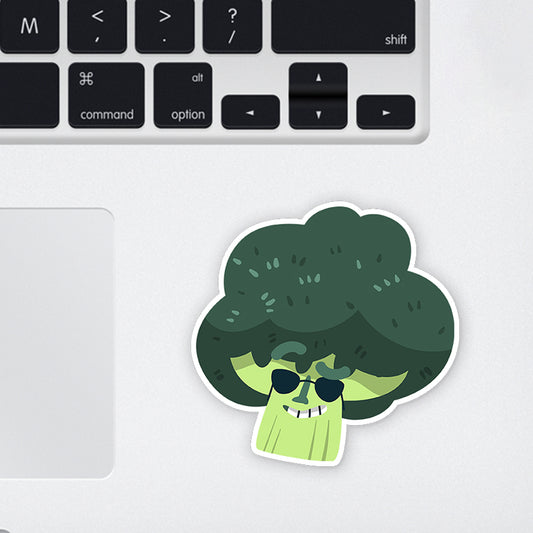 Rocking Broccoli  Laptop Sticker