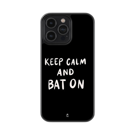 Keep Calm And Bat On Glass Case