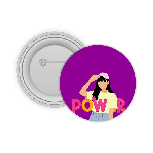 Power Pin-back Button Badge