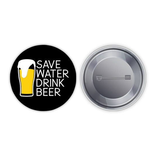 Save Water Pin-back Button Badge