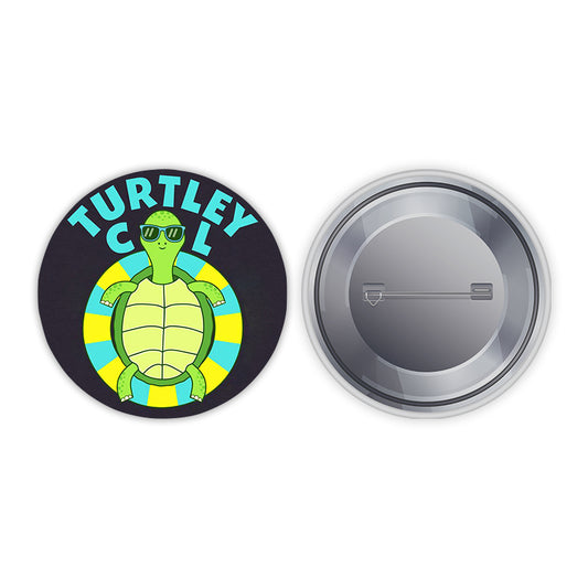 Turtley Cool Pin-back Button Badge