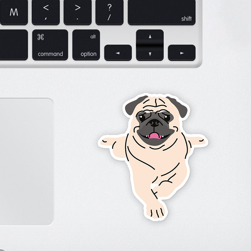 Gymnastic Puggie  Laptop Sticker