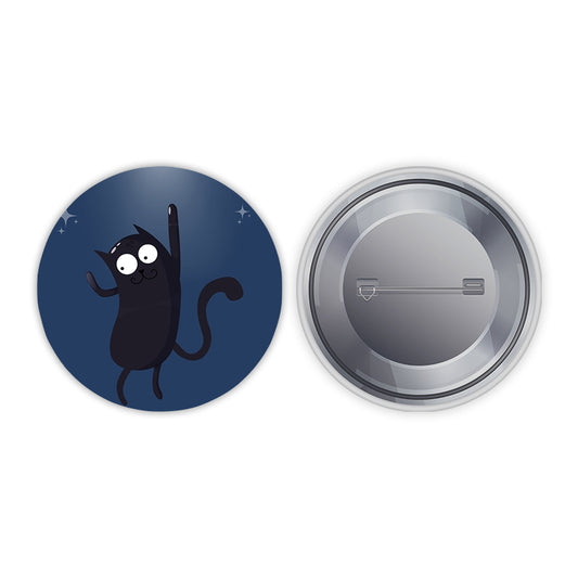 Dancing Cat Pin-back Button Badge