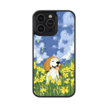 Pleasant Beagle Glass Case