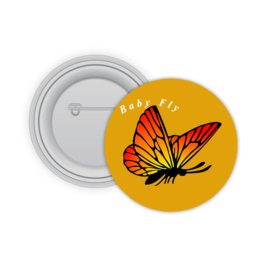 Butterfly Pin-back Button Badge