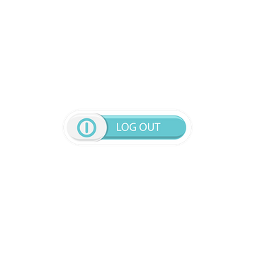 Log Out Laptop Sticker