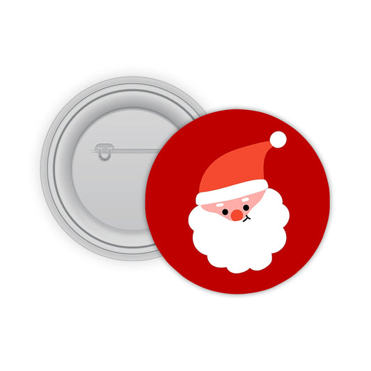 Cute Santa Pin-back Button Badge