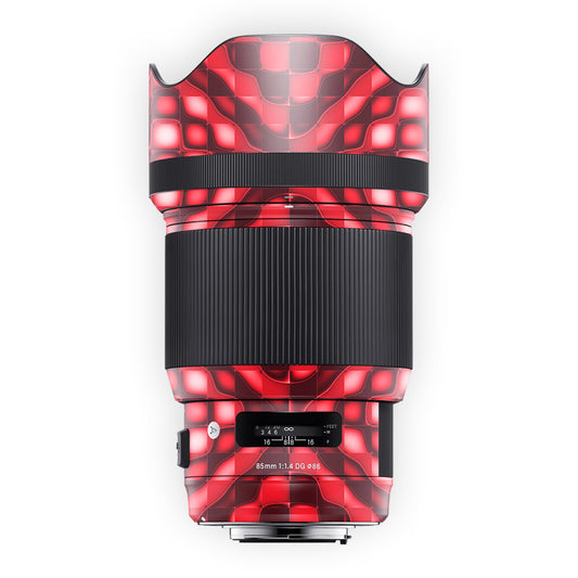 Red Disco Cubes Lens Skin