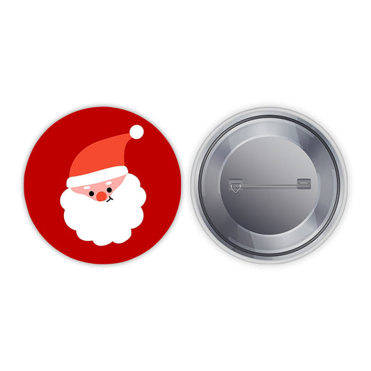 Cute Santa Pin-back Button Badge