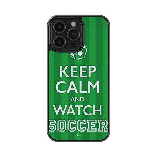 Keep Calm And Watch Soccer Glass Case