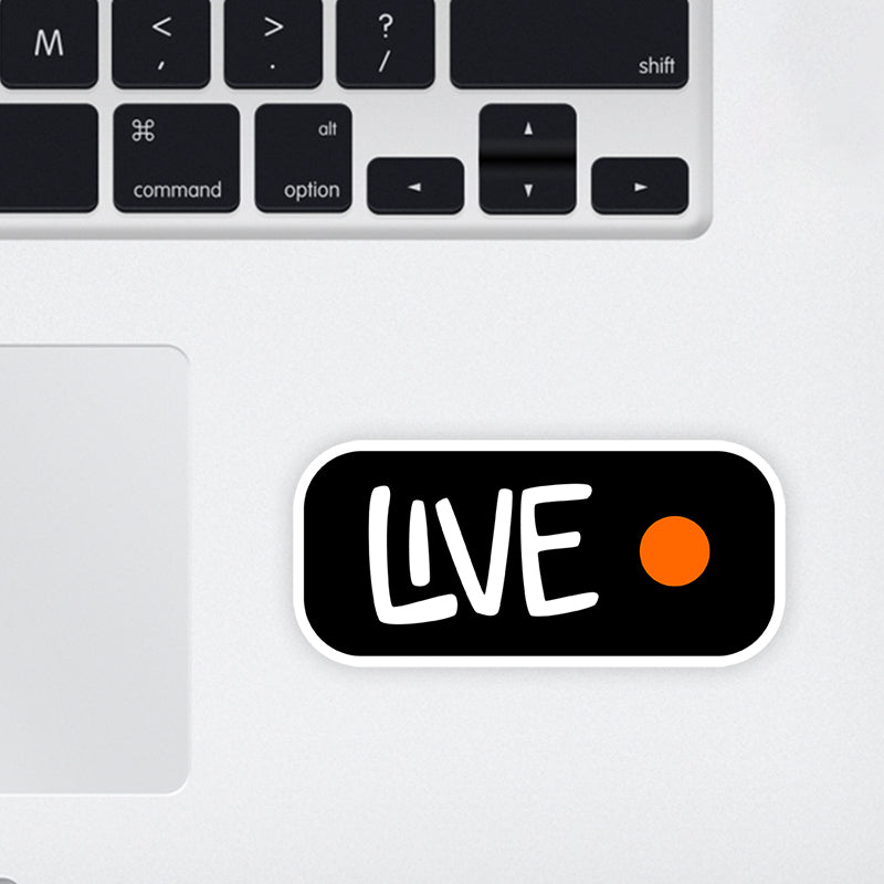 Live Laptop Sticker