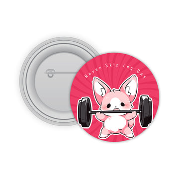 Cat's leg Day Pin-back Button Badge