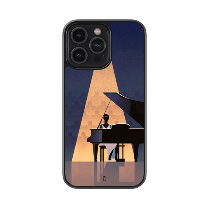 Piano Lady Glass Case