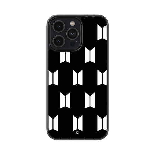 BTS Logo Pattern Glass Case