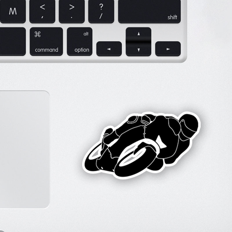 Bike Racer Laptop Sticker