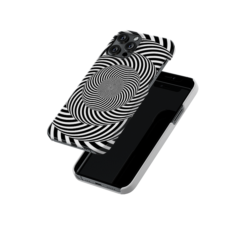 Black White Illusion Slim Hard Case