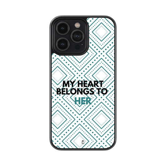 My Heart Belongs to Her Glass Phone case