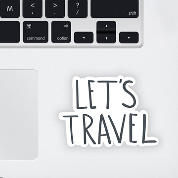 Lets Travel Laptop Sticker