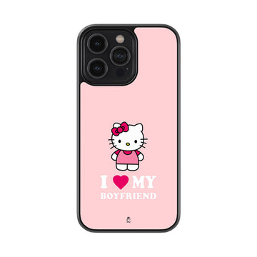 Kitty Love BoyFriend Glass Phone case