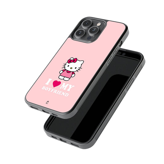 Kitty Love BoyFriend Glass Phone case