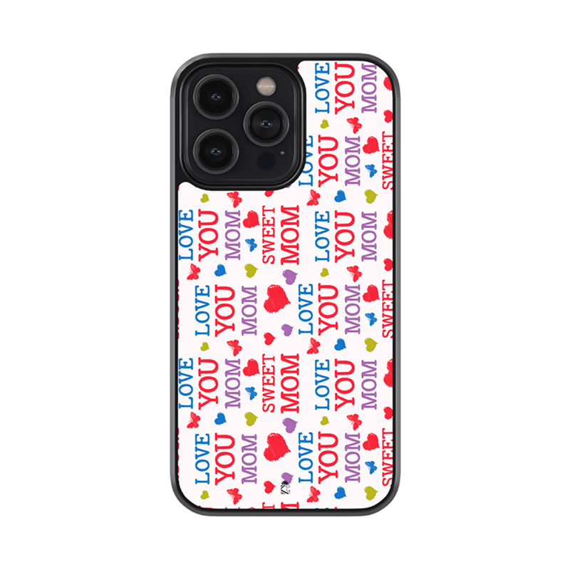 Love You Mom Glass Phone case