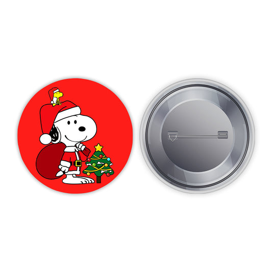 Merry Christmas Pin-back Button Badge