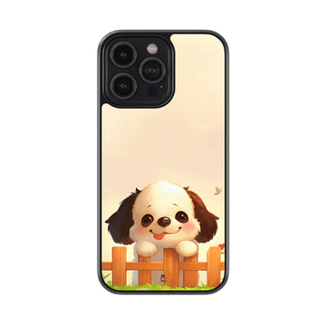 Cute Puppy Glass Case