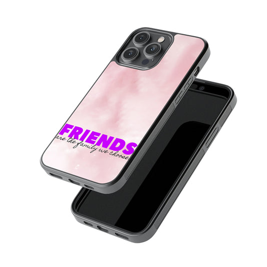 Friends are the family we choose Glass Phone case