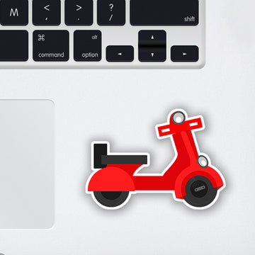 Scooty Lovers Laptop Sticker