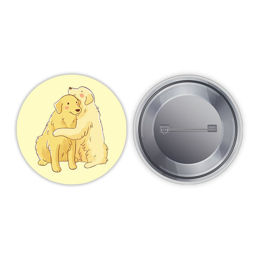 Happy Couple Pin-back Button Badge