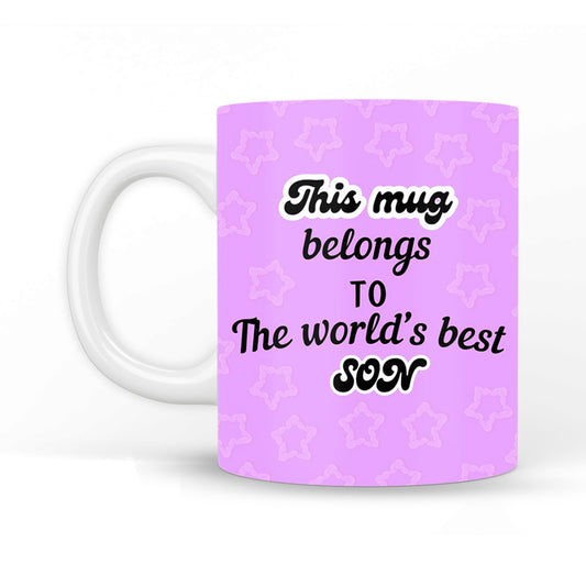 This Mug Belongs to the Worlds Best Son Coffee Mug