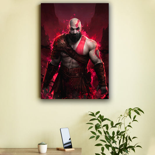 Kratos Red Flame Poster