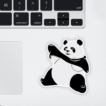 Funny Big Panda Laptop Sticker