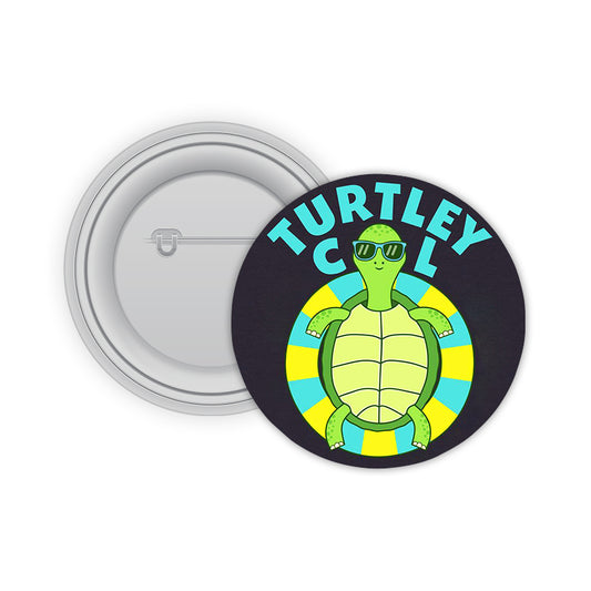 Turtley Cool Pin-back Button Badge