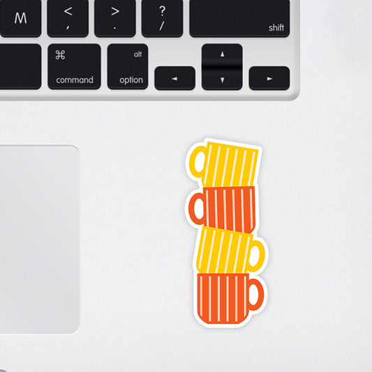 Cup Tower Laptop Sticker