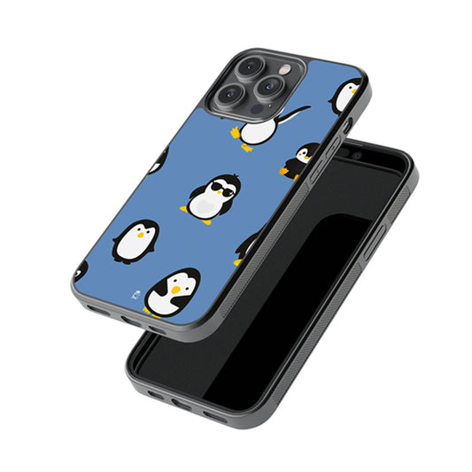 Swag Penguins Glass Case